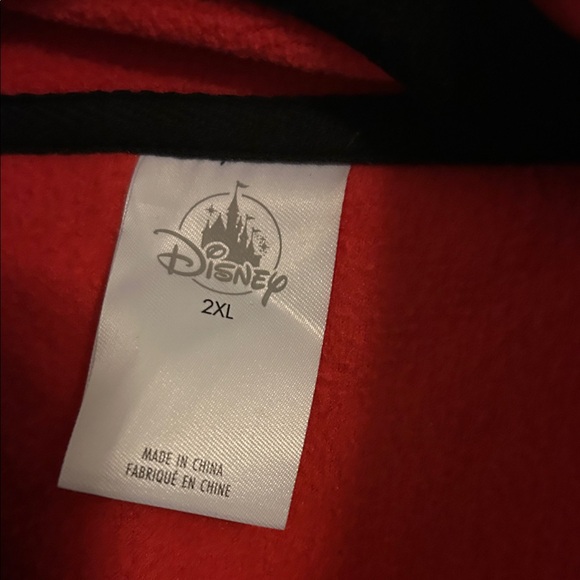 Disney Red and Black Mickey Mouse Fleece Jacket - Picture 2 of 4